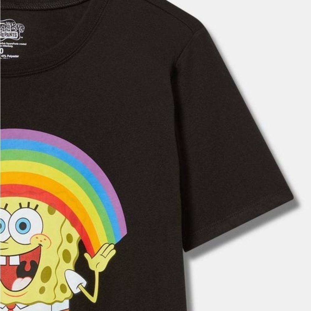 Torrid SpongeBob SquarePants Rainbow Graphic Tee NWT - Picture 3 of 4